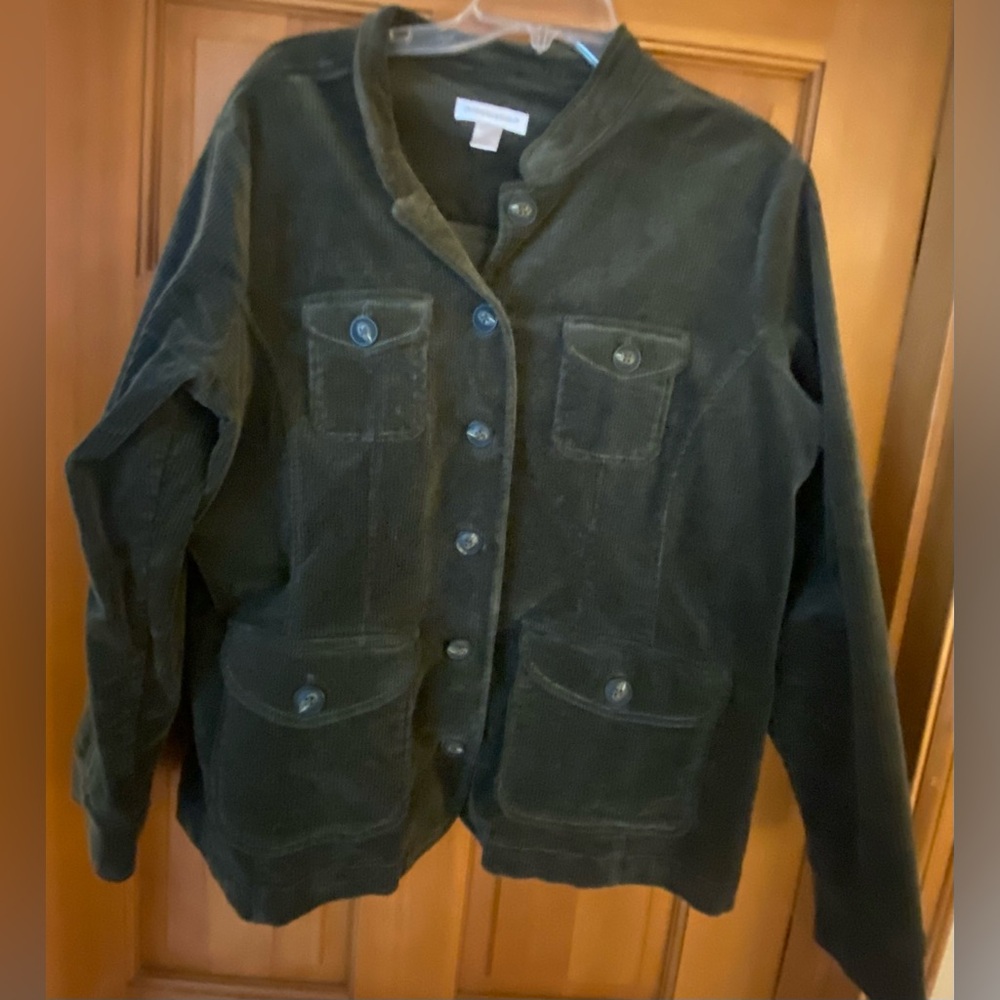 Christopher & Banks Olive Utility Jacket